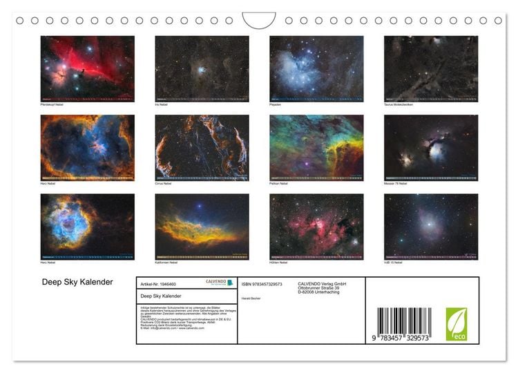 Produktbild: Deep Sky Kalender (Wandkalender 2026 DIN A4 quer), CALVENDO Monatskalender