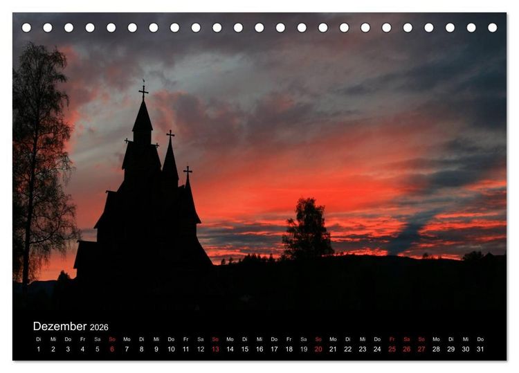 Produktbild: Norwegen 2026 (Tischkalender 2026 DIN A5 quer), CALVENDO Monatskalender