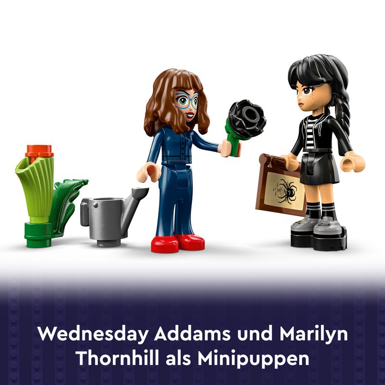 Produktbild: LEGO 76784 Wednesday Schwarze Dahlie, Kinder Geschenk, Spielzeug