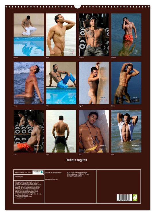 Produktbild: Reflets fugitifs (Calendrier mural 2026 DIN A2 horizontal), CALVENDO calendrier mensuel