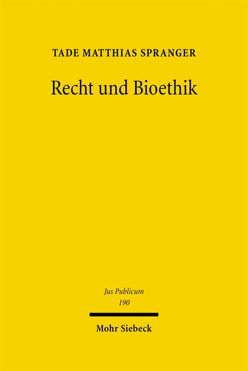 Produktbild: Recht und Bioethik