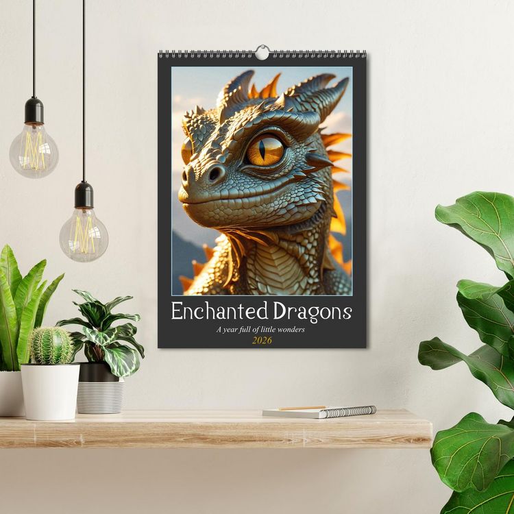 Produktbild: Enchanted Dragons: A year full of little wonders (Wall Calendar 2026 DIN A3 portrait), CALVENDO 12 Month Wall Calendar