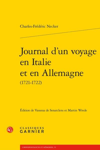 Produktbild: Journal d'un voyage en Italie et en Allemagne (1721-1722)
