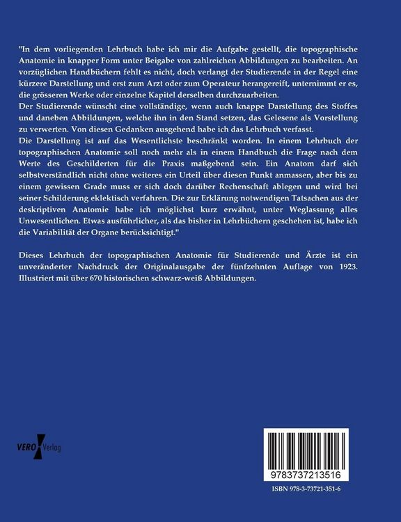 Produktbild: Lehrbuch der topographischen Anatomie