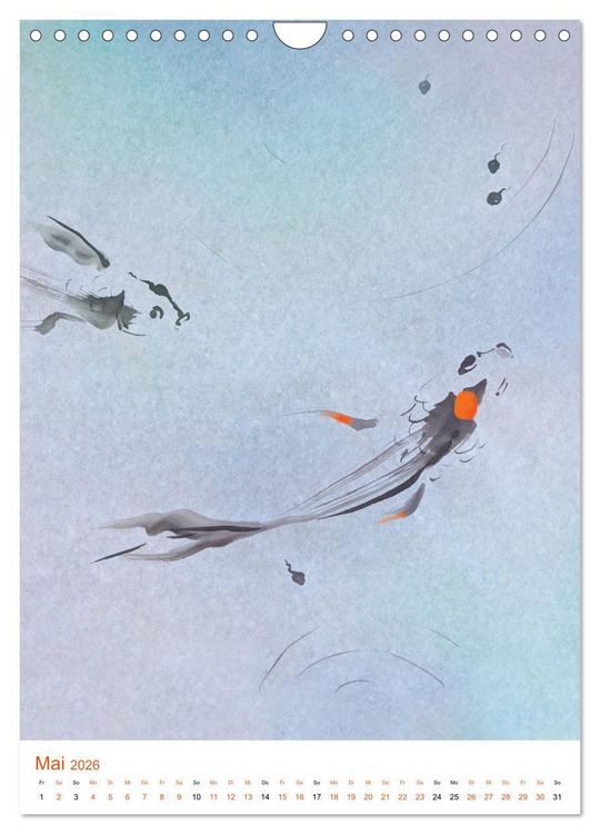 Produktbild: Jahreszeiten in Stil japanischer Malerei - Kunst (Wandkalender 2026 DIN A4 hoch), CALVENDO Monatskalender