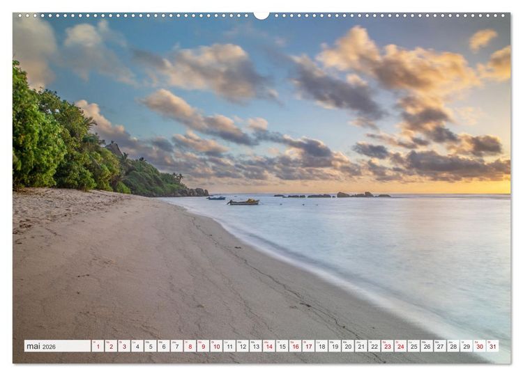 Produktbild: Seychelles - Des &icirc;les de r&ecirc;ve dans l'oc&eacute;an Indien (Calendrier mural 2026 DIN A2 vertical) calendrier de bureau