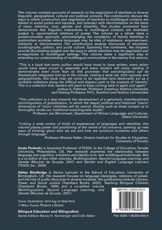 Produktbild: Negotiation of Identities in Multilingual Contexts
