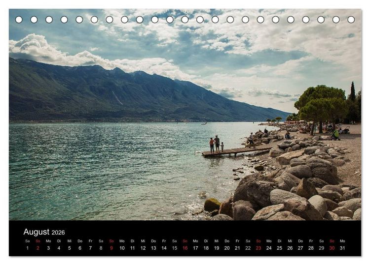 Produktbild: Die sch&ouml;nste Seite am Gardasee (Tischkalender 2026 DIN A5 quer), CALVENDO Monatskalender