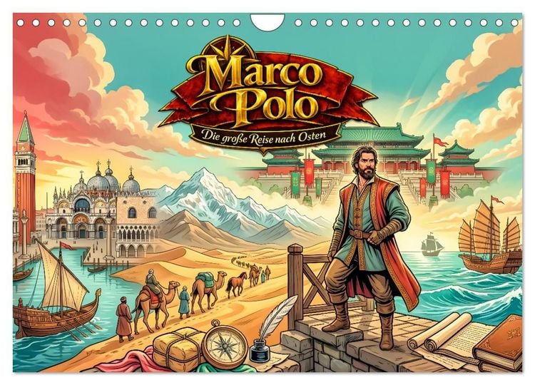 Produktbild: Marco Polo - Die gro&szlig;e Reise nach Osten (Wandkalender 2027 DIN A4 quer), CALVENDO Monatskalender