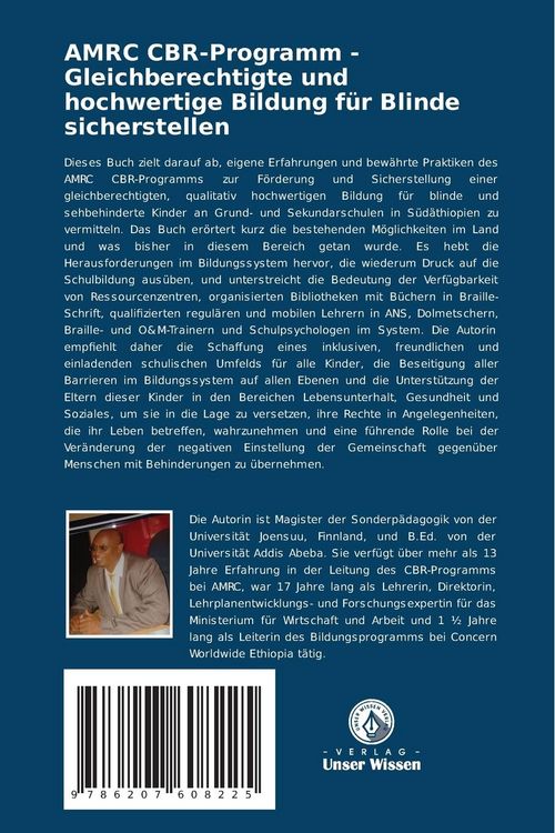 Produktbild: AMRC CBR-Programm - Gleichberechtigte und hochwertige Bildung f&uuml;r Blinde sicherstellen