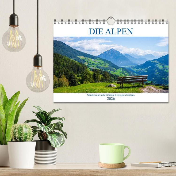 Produktbild: Die Alpen - Wandern durch die sch&ouml;nste Bergregion Europas. (Wandkalender 2026 DIN A4 quer), CALVENDO Monatskalender