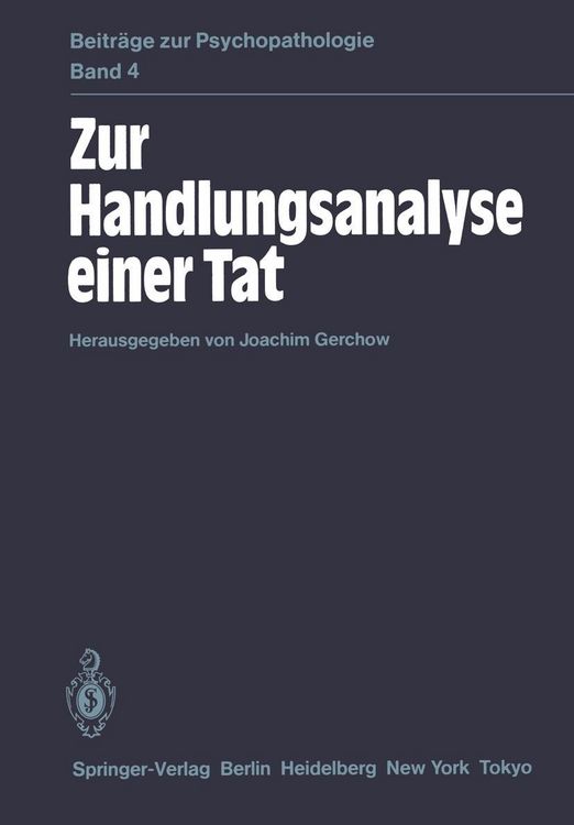 Produktbild: Zur Handlungsanalyse einer Tat