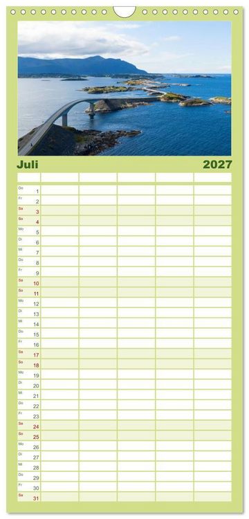 Produktbild: Familienplaner 2027 - Norwegen - Das wundersch&ouml;ne Land im Norden. mit 5 Spalten (Wandkalender, 21 x 45 cm) CALVENDO