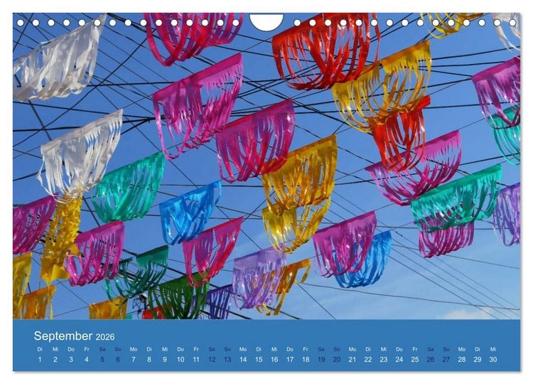Produktbild: Viva Mexiko - Farben und Freude (Wandkalender 2026 DIN A4 quer), CALVENDO Monatskalender