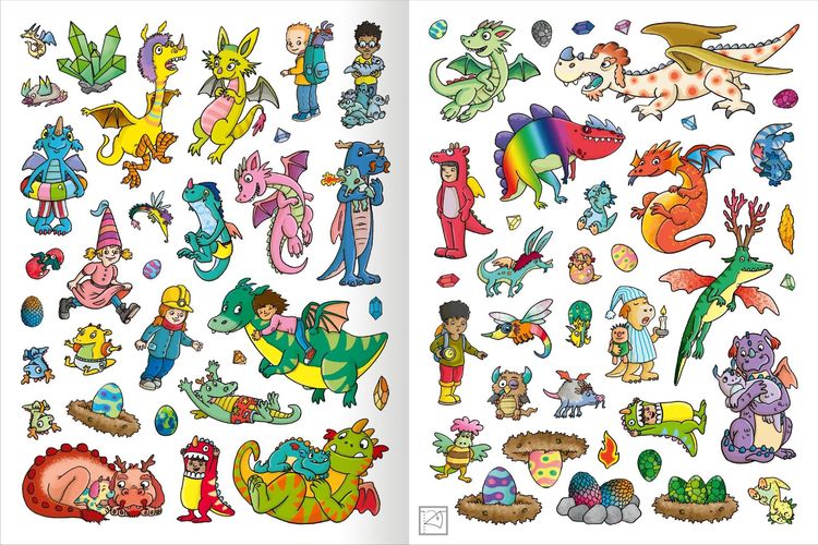 Produktbild: Erstes Stickern Metallic &ndash; Drachen