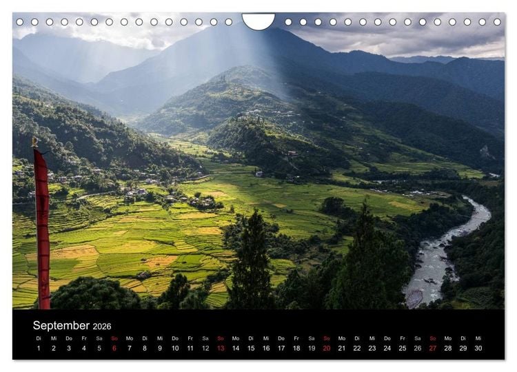 Produktbild: Bhutan - Reise durch das Land des Donnerdrachens (Wandkalender 2026 DIN A4 quer), CALVENDO Monatskalender
