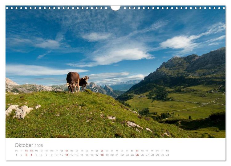 Produktbild: Bekannte und unbekannte Almen in S&uuml;dtirol (Wandkalender 2026 DIN A3 quer), CALVENDO Monatskalender