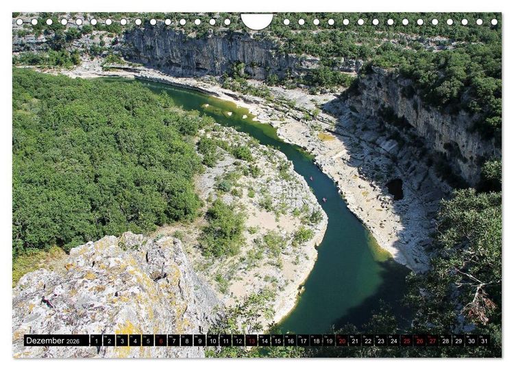 Produktbild: Ard&egrave;che, Grand Canyon Europas (Wandkalender 2026 DIN A4 quer), CALVENDO Monatskalender