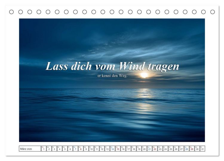 Produktbild: Frei wie das Meer (Tischkalender 2026 DIN A5 quer), CALVENDO Monatskalender