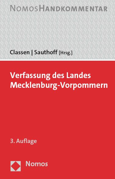Produktbild: Verfassung des Landes Mecklenburg-Vorpommern