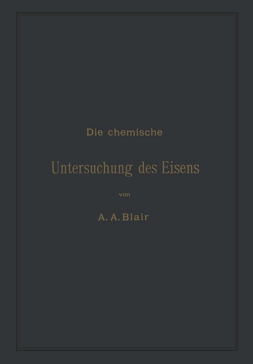 Produktbild: Die chemische Untersuchung des Eisens