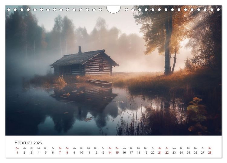 Produktbild: H&uuml;ttenzauber - Ein visueller Streifzug durch Norwegens Wildnis (Wandkalender 2026 DIN A4 quer), CALVENDO Monatskalender