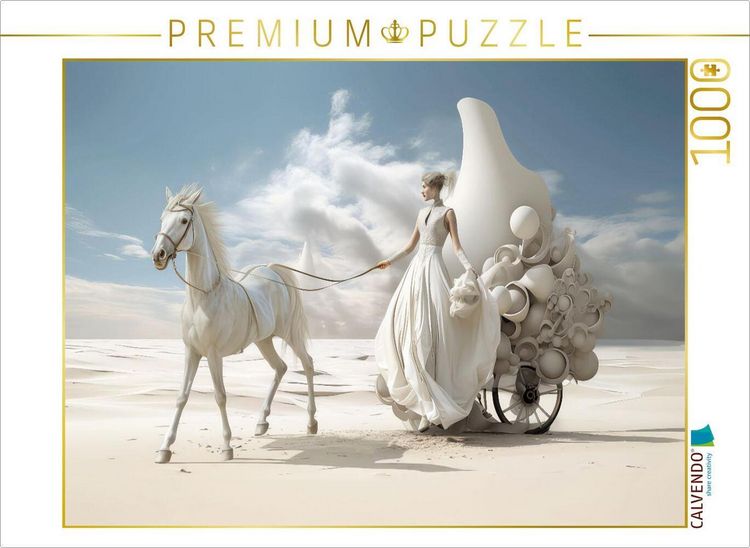 Produktbild: CALVENDO Puzzle Surrealismus trifft Pferdefans | 1000 Teile Lege-Gr&ouml;&szlig;e 64x48cm Foto-Puzzle f&uuml;r gl&uuml;ckliche Stunden