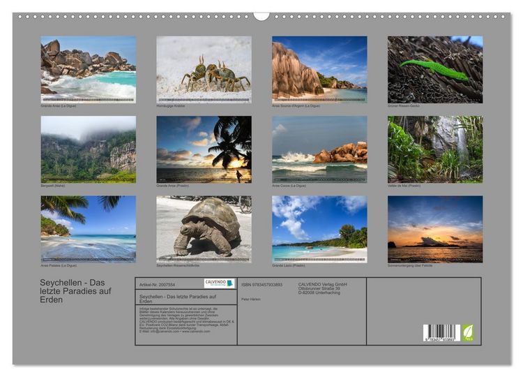Produktbild: Seychellen - Das letzte Paradies auf Erden (Wandkalender 2026 DIN A2 quer), CALVENDO Monatskalender