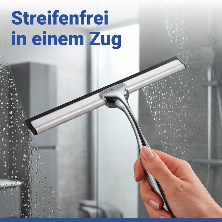 Produktbild: Turbo-Loc&reg; Duschabzieher Mod. Terni Plus, mit 2 Haken, Befestigen ohne Bohren