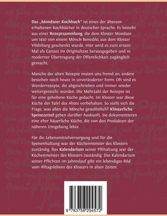 Produktbild: Speisen wie die &Auml;bte und essen wie die M&ouml;nche