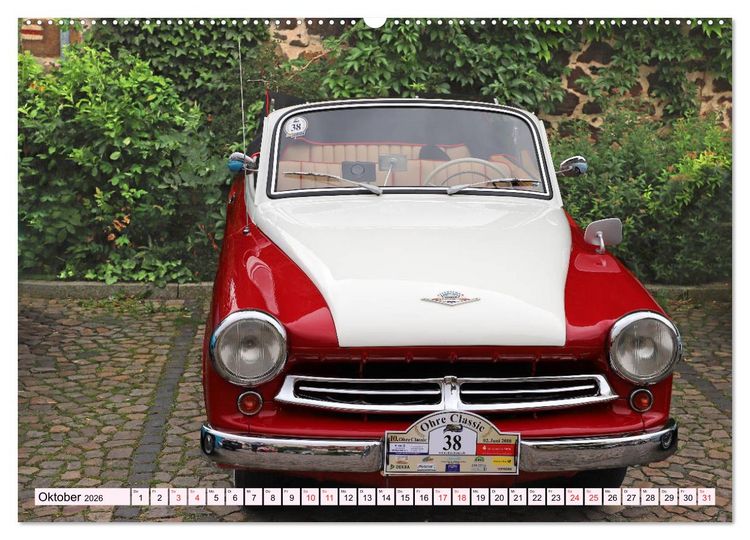 Produktbild: Ohre Classics - Oldtimer auf der Schlossdom&auml;ne in Wolmirstedt (Wandkalender 2026 DIN A2 quer), CALVENDO Monatskalender
