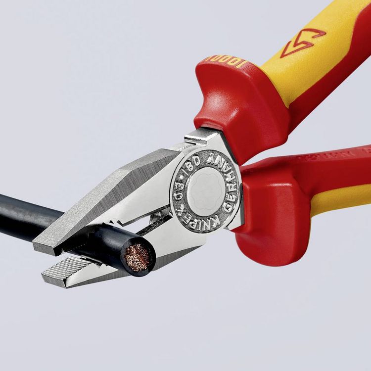 Produktbild: Knipex 03 06 180 T VDE Kombizange 180mm DIN EN 60900, DIN ISO 5746