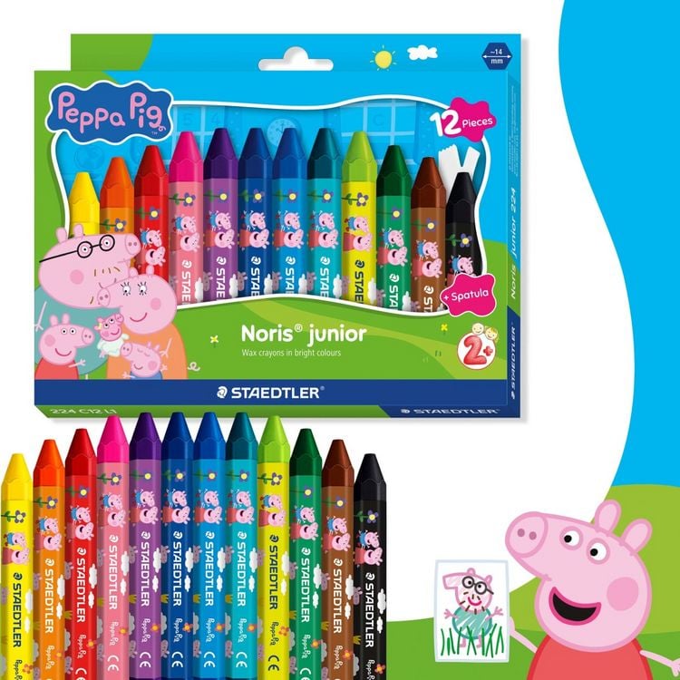 Produktbild: Wachsmalstift Noris&reg; junior Peppa Pig - Wachsmalkreide im 12er Etui Noris&reg; junior 224