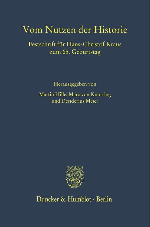 Produktbild: Vom Nutzen der Historie.