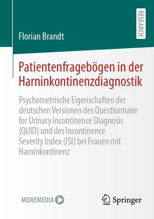 Produktbild: Patientenfrageb&ouml;gen in der Harninkontinenzdiagnostik