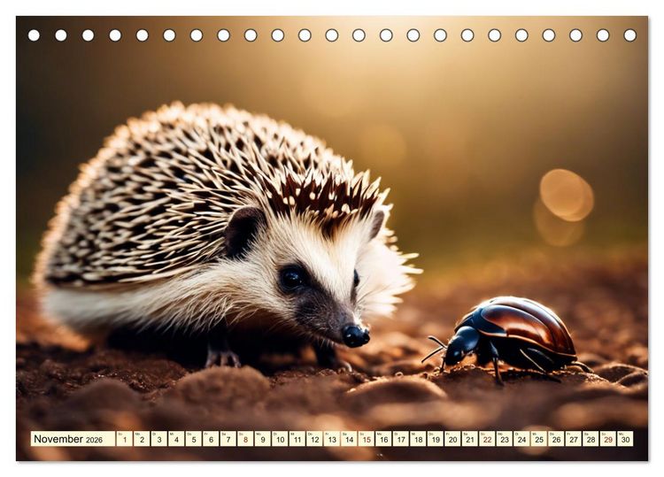 Produktbild: Igel - Wildtier des Jahres 2024 (Tischkalender 2026 DIN A5 quer), CALVENDO Monatskalender