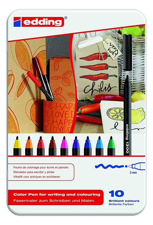 Produktbild: edding Fasermaler Color Pen 3mm 10er Set