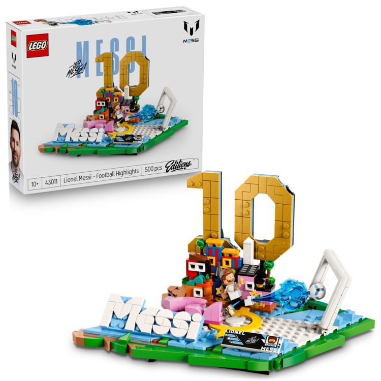 Produktbild: LEGO Editions 43011 Lionel Messi, Fu&szlig;ball-Highlights, Fu&szlig;ball-Deko; Bauset f&uuml;r Kinder
