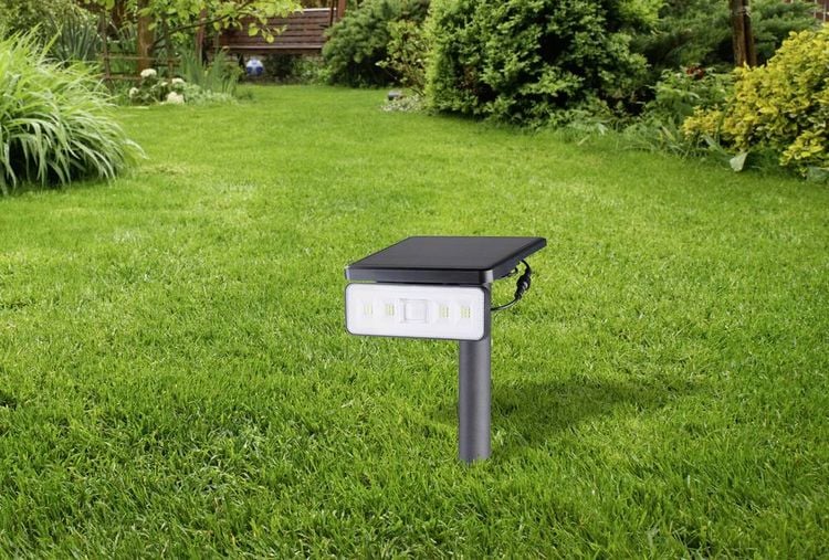Produktbild: Sygonix SY-5972856 Solar-Wandstrahler mit Bewegungsmelder LED LED fest eingebaut 8 W Schwarz