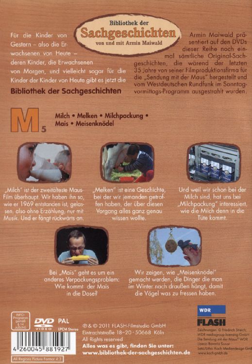 Produktbild: M5 - Milch/Melken/Milchpackung/Mais/Meisenkn&ouml;del (Bibliothek der Sachgeschichten)