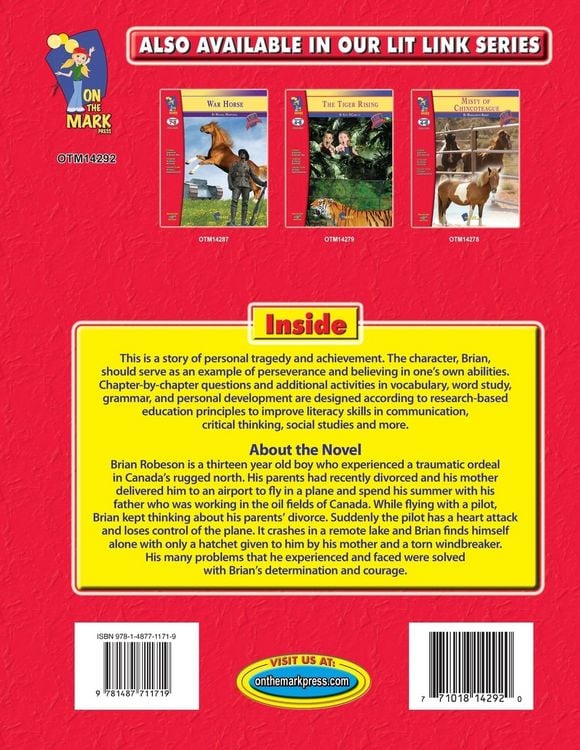 Produktbild: Hatchet by Gary Paulson, Novel Study Grades 5-7