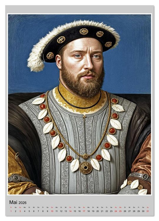 Produktbild: Portr&auml;ts nach Gem&auml;lden ber&uuml;hmter Renaissancek&uuml;nstler (Wandkalender 2026 DIN A3 hoch), CALVENDO Monatskalender