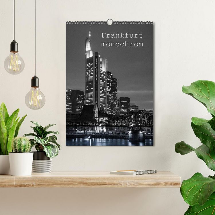 Produktbild: Frankfurt monochrom (Wandkalender 2026 DIN A3 hoch), CALVENDO Monatskalender
