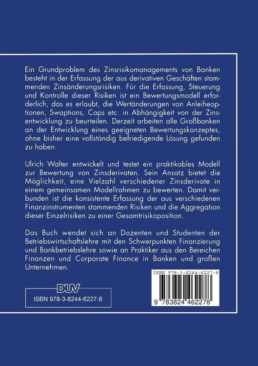 Produktbild: Die Bewertung von Zinsoptionen