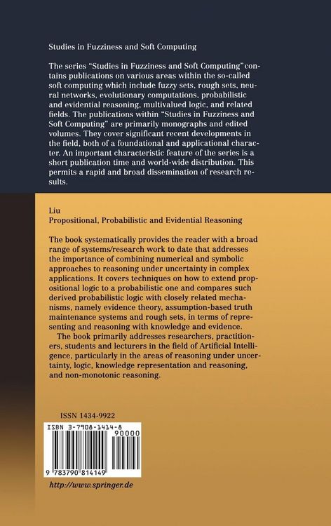 Produktbild: Propositional, Probabilistic and Evidential Reasoning