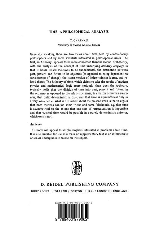 Produktbild: Time: A Philosophical Analysis