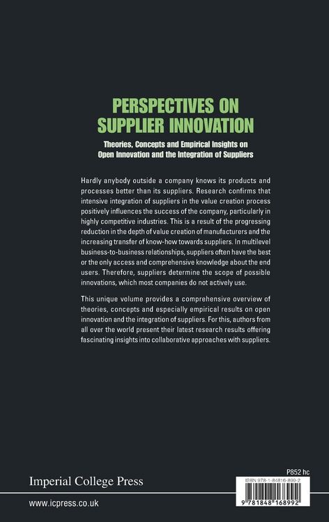 Produktbild: PERSPECTIVES ON SUPPLIER INNOVATION