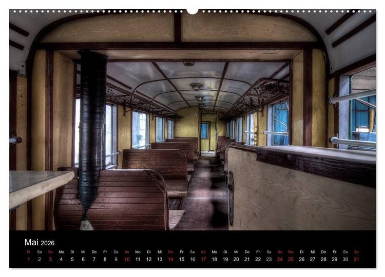 Produktbild: Verlassene Orte - Die Lokomotivwerkstatt (Wandkalender 2026 DIN A2 quer), CALVENDO Monatskalender