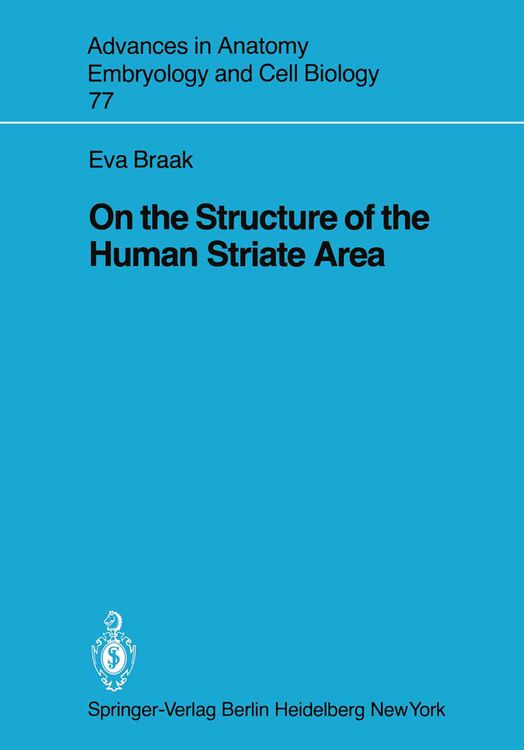 Produktbild: On the Structure of the Human Striate Area