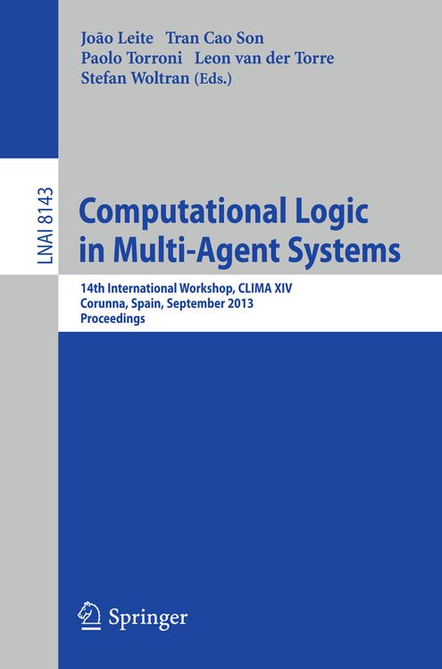 Produktbild: Computational Logic in Multi-Agent Systems